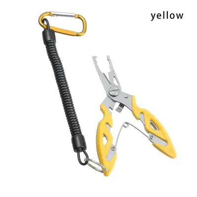 SKJK High Quality Plastic Handle Multi-function Fishing Pliers Bait Line Cutter Stainless Steel Scissor Hook Removers