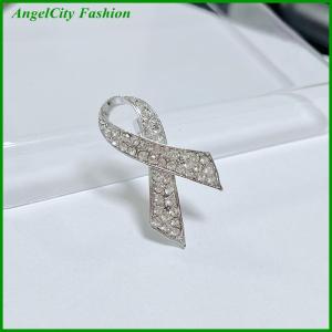 AngelCity Fashion Store Simple Alloy Black White Ribbon Pin Badge Brooch Funerals Memorial Pin Mourning Badge Suit Clothing Jewelry Accessories