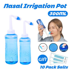 Nasal Irrigation Pot Sinus Rinse Bottle for Adults Kids Gentle Wash Nasal Cleaner Allergy Relief