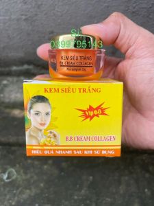 Kem Siêu Trắng Da Cream Collagen Linh Chi Vàng Vip 15g