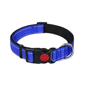 DGFDF Nylon Reflective Dog Collar Adjustable Safety Buckle Pet Safety Collar Durable Breathable Pet Neck Strap Walking The Dog