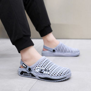 QJshop  รุ่นแนะนำ รองเท้าแตะแฟชั่นแบบสวมหัวโต วัสดุเป็นยาง ทำความสะอาดง่าย เลือกได้ 3 สี ดำ เทา น้ำเงิน ราคาดี๊ดี  รีบตำเลย มันปังมาก