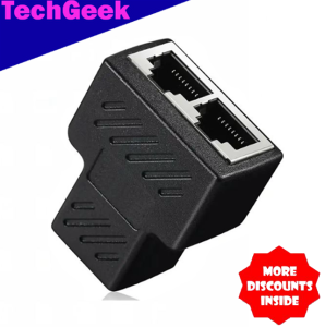 TG 1 To 2 Way Ethernet Cable Port Network Double Cable Splitter Extender Plug Connector