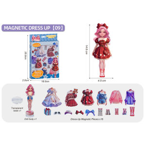 Đồ Chơi Búp Bê Nam Châm - Bộ Dress Up Phối Đồ Thời Trang Kèm Đế Đứng Đáng Yêu Quà Tặng Cho Bé