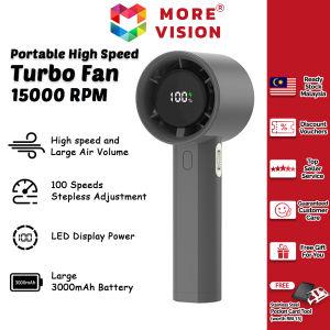Handheld Fan Portable Bladeless 15000RPM Turbo Mini Rechargeable Display 100 Level Adjustment Strong Wind Cooler Summer