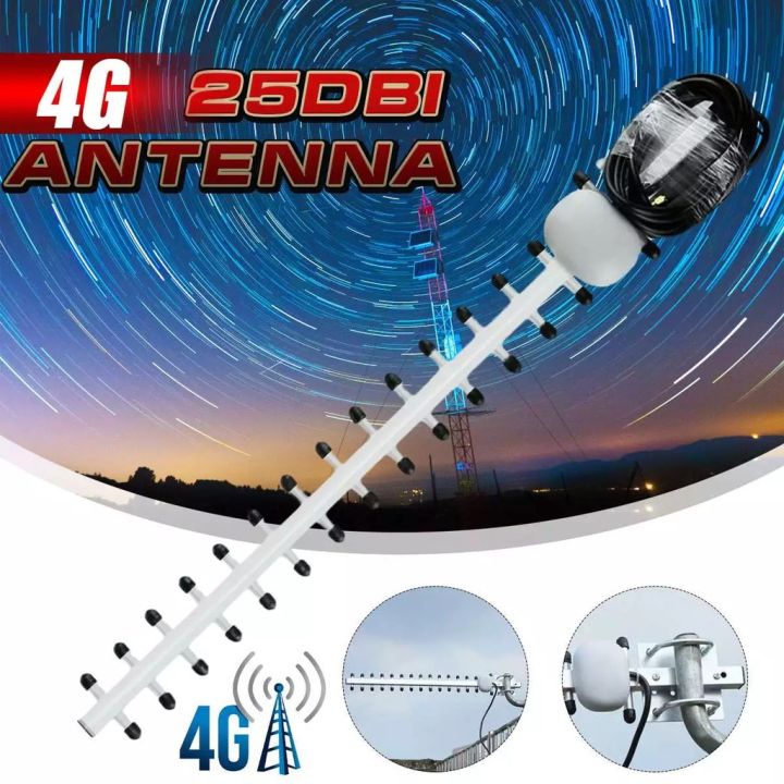 2pcs SMA Yagi 4G LTE Antenna 25dBi Outdoor Antenna Signal Booster ...