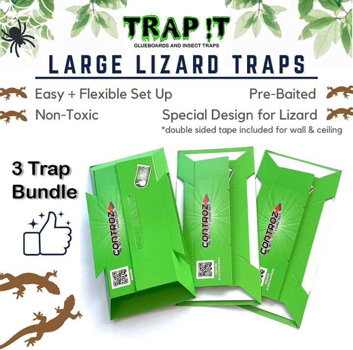 Trap It - Large Lizard Trap Glue Trap, Sticky Trap