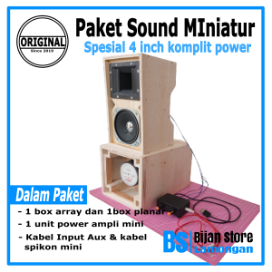 Paket Sound Miniatur 4 Inch Komplit Amplifier Siap Bunyi