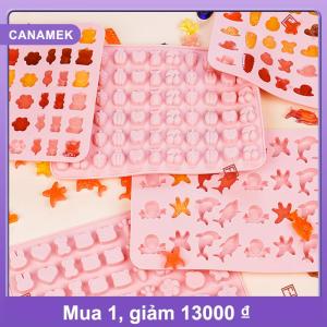 【CANAMEK】 Trộn Trái Cây Động Vật Silicone Sô Cô La Khuôn Thỏ Cá Fudge Kẹo Thạch Khuôn Hình Học Trái Tim Bánh Trang Trí Nội Thất Baking Ice Khay Quà Tặng