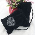 Pouch Tarot - Kantong Kartu Tarot Hitam Logo Magic Circle / Pouch Kartu Tarot Beludru Motif. 