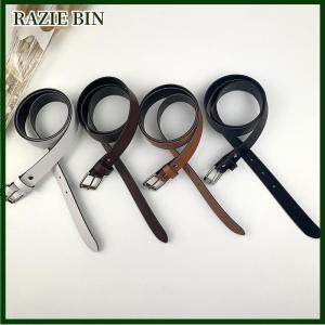 RAZIE BIN 1Pc 100CM Leather Belt Fashion Waist Belts Metal Buckle Waistband Pants Decorative Belt Clothing Accesories