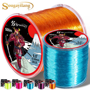Sougayilang สายเบ็ดตกปลาไนลอน ยาว500ม.สายเบ็ดตกปลาทำจากไนลอน0.14-0.50มม. 7lb-38lb สำหรับตกปลาน้ำจืดและน้ำเค็ม อุปกรณ์ตกปลา