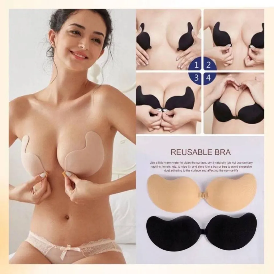 Delivery In 3 Days] Silicone Invisible Bras Cotton Double