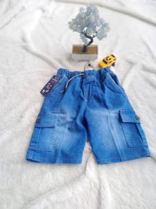 Celana Pendek Anak Jeans tebal lentur model cargo