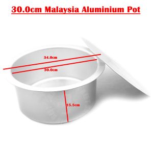 Aluminium 30cm india gulai kuali Kari Kuah Guah Kenduri Raya Kari Kuah Guah Deep Malaysia Curry Soup Pot Kari Sup Dalam Tebal penutup Periuk sauce pan 30cm(With Cover)