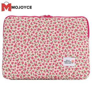 MOJOYCE Versatile Laptop Bag with Soft Padding Zipper Closure and Floral Design for 14 Inch Notebook Office Use