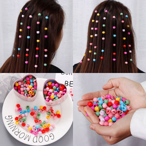 Salime Lovely Beads Hairpin For Girls Candy Colors Plastic Mini Hair Clips Barrette