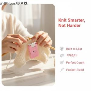 WP💓💛💖 Knitting Needles with Row Counter Set DIY Crochet Weaving Tool for Beginners and Professionals Counting Accessory