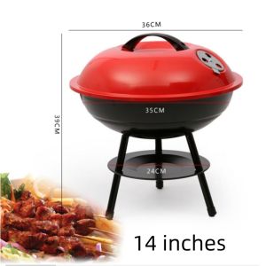 Charcoal Grill Portable Griller 17 inches Outdoor Camping BBQ With Stand High Quality Outdoor Barbecue