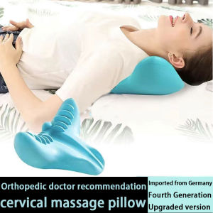 Cervical neck pillow for travelling neck massage pillow cervical puff pillow orthopedic neck massager neck pillows adult sleeping neck and shoulder massage pillow inflatable neck pillow Neck and Shoulder Relaxer neck massager pain relief neck traction