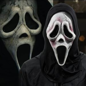 ER52858 For Men And Women Masquerade s Prom Party Supplies Cosplay Party Party Ball  Ghost Face  Blood Stain Black Head Cover Screaming  Horror s Halloween s