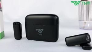 TNW X9 Dual Lapel Microphone Wireless with Charging  Clip on Mic for Vlogging Recording Plug-Play