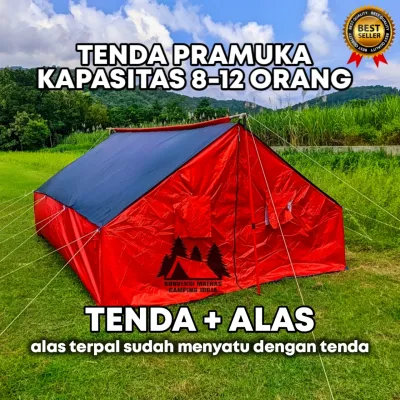 Tenda Pramuka Kap 8-12 Orang ( TENDA + ALAS Alas Sudah Menyatu Dengan Tenda)