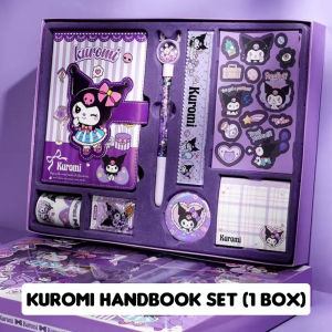 Kuromi Handbook Box Sanrio Notebook Kuromi Notebook Set Kuromi Stickers Kids Stationery Gift Set Birthday Gift for Kids