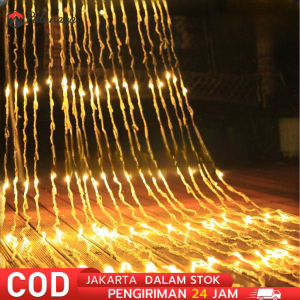 Lampu Tirai Led Air Terjun Dekorasi Waterfall Lighting Dekorasi 3x3 Hiasan CafePelaminanWedding Import
