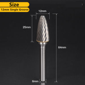1pcs F Type 6mm shank Tungsten Carbide Rotary Burrs Milling Cutter Rotary Tool