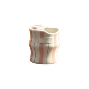 YIYU STUDIO 300ml Cốc Espresso bằng gốm sứ Cổ điển có lỗ rỗng Cốc nước sứ Cao cấp Tinh tế Cốc cà phê sọc xoắn Hộ gia đình