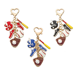 Đáng yêu bóng chày Keychain Mặt dây chuyền quyến rũ với đuôi tròn khóa xách tay Quà tặng đặc biệt cho trẻ em thanh thiếu niên và người lớn