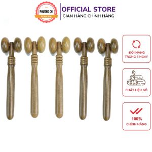 Cây lăn mũi mát xa mặt bằng gỗ thơm