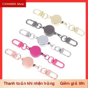 CS 21Mm Chống Trộm Kim Loại Dễ Dàng Để Kéo Khóa Dây Có Thể Thu Vào Móc Chìa Khóa Đàn Hồi Keychain Thể Thao Có Thể Thu Vào Vòng Chìa Khóa Y Tá Các Bộ Phận