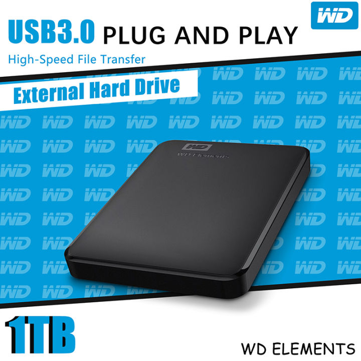 WD Elements External Hard Drive USB 3.0 HDD Enclosure Portable 2.5