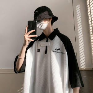 Senior Walfager POLO Áo Sơ Mi Nam Mùa Hè Thiết Kế Thích Hợp Màu Tương Phản Áo Cộc Tay Học Sinh Thương Hiệu Thời Trang Thoải Mái Rộng Rãi T Áo Thun