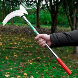 เคียวเหล็กแมงกานิส SK-5 2in1 Double-Headed ตัดแต่งกิ่ง ตัดไม้ ตัดหญ้า อเนกประสงค์ เคียวด้ามยาว