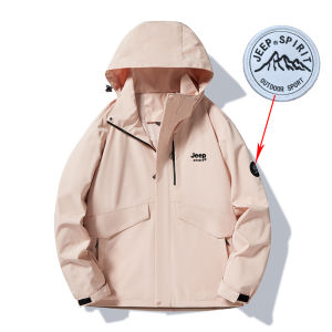 Jeep Spirit Outdoor Waterproof Jacket For Men Camping Windbreaker Coat Hiking Windproof Jacket