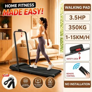 Electric Treadmill 3.8HP 1-18KM/H APP Control Foldable Running Machine with Armrests Home Fitness