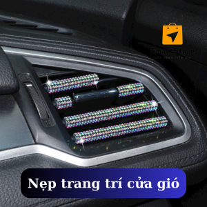 Nẹp Đính Đá Cửa Gió Điều Hoà Trang Trí Nội Thất Ô Tô Sang Trọng