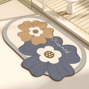 พรม แข็งแกร่ง วัสดุที่เป็นมิตรกับผิว พรมปูพื้น โคลนไดอะตอมรุ่นที่ 3 การดูดซึมน้ำ อ่อนนุ่ม ฟองน้ำโฟม