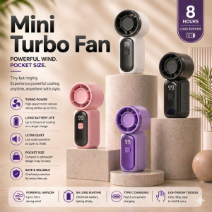 Smallest Fan (2026 New) 3600mAh Portable Mini Handheld Fan 3.5-inch 16900 RPM High-Speed Personal