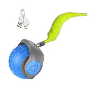 DEQIX Plastic Interactive Cat Toy Ball 2 Modes Safe Cats Automatic Rolling Ball Cat Entertainment Toys Anti-Depression Smart Automatic Teaser for Indoor