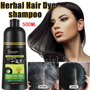 YAGUAN BLACK DEW SHAMPOO Shampoo Herbal Hair Dye Shampoo Black Color Shampoo in 5 Minutes 500ML