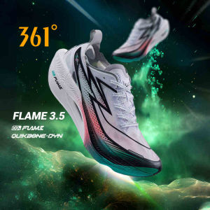 [20KM+]361 Degrees Flame 3.5 Professional Marathon Running Shoes Full Palm Carbon Plate Racing PB Shock Absorbing Sports Shoes Training Shoes 672512215F