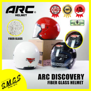ARC DISCOVERY Helmet [𝗡𝗘𝗪] FIBER GLASS Premium Helmet (100% Original) TOPI KELEDAR ARC Discovery Yellow/Black/Red/Blue