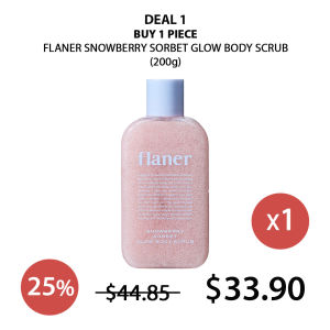 (FLANER) Snowberry Sorbet Glow Body Scrub 200g - COCOMO