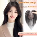 8x11-27cm 100% Human Hair Piece Black And Mocha Brown Hair Topper Hair Replacement Cover White Hair Breathable And Lightweight Wig Increase Hair Volume For Woman. 