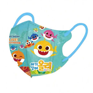 Khẩu trang in hình Baby Shark dành cho bé 3-9 tuổi (14-27kg)-(Túi 10 cái) dành cho bé trai bé gái đi học đi chơi