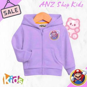 Jaket Anak Laki-laki dan Perempuan (Super Mario) Usia 2 - 12 Tahun